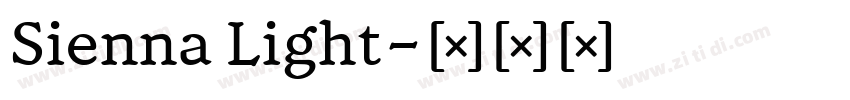 Sienna Light字体转换